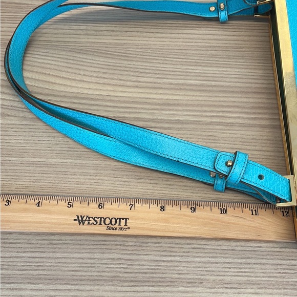 Vintage Teal Versace La Greca Handbag - Picture 8 of 12